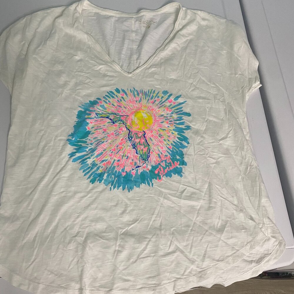 Lilly Pulitzer Florida Top Tshirt Sunshine